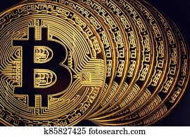 健康診断, bitcoins., 事実上, crypto, 通貨, coin., blockchain, technology.