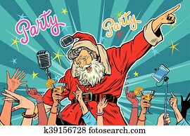 Christmas party Santa Claus singer Christmas party Santa Claus singer