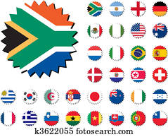 countries flags stickers 
