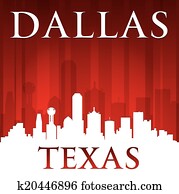 dallas, texas, pilsēta, horizonts, silhouette, mīnijs, cēlonis