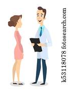 Examination with doctor.