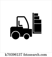Forklift Icon, Warehouse Forklift Forklift Icon, Warehouse Forklift