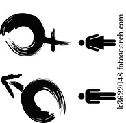 gender sign, man and woman gender sign, man and woman