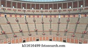 Inside view of the Colosseum in ancient Rome Inside view of the Colosseum in ancient Rome