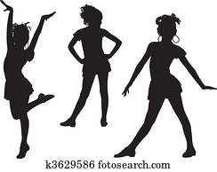 Joy silhouette children Joy silhouette children