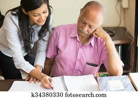 mãos ajuda, colegas trabalho