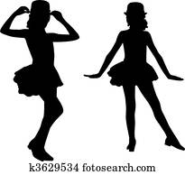 Silhouette children Silhouette children