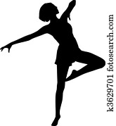 silhouette, frau, tanz silhouette, frau, tanz