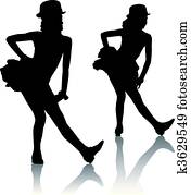 silhouette, kindern silhouette, kindern