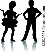 Silhouette small friends Silhouette small friends