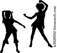 árnykép, boldog, gyerekek