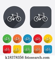 Bicycle sign icon. Eco delivery.