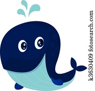 Big blue ocean cartoon whale Big blue ocean cartoon whale