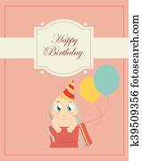 Birthday card balloon