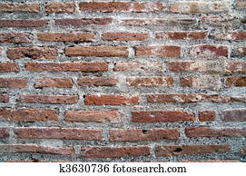 Brick wall from Pompeian Ruins as background