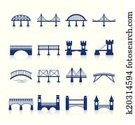 Bridge Icons Set Bridge Icons Set