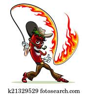 chili pepper with a lash of fire chili pepper with a lash of fire