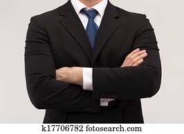 close up of businessman in suit and tie