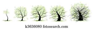 leben, stadien, von, tree:, childhood,, adolescence,, youth,, adulthood,, hohes alter leben, stadien, von, tree:, childhood,, adolescence,, youth,, adulthood,, hohes alter