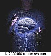 Man controls brain storm Man controls brain storm