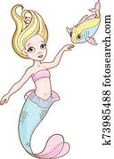 Mermaid Feeding the Fish Mermaid Feeding the Fish