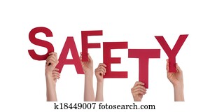 mãos, segurando, segurança