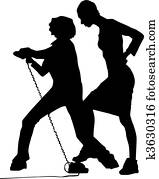 silueta, adolescente