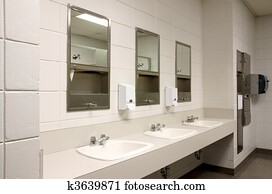 Stark public bathroom