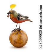 Steampunk Mechanical Bird isolated Steampunk Mechanical Bird isolated