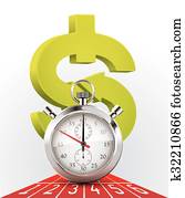 Stopwatch - money and time