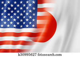 USA and Japan flag USA and Japan flag