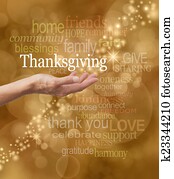 comemorar, ação graças