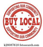 comprar, local, estampilla