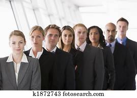 gesellschaft, von, büroangestellte, gesäumt