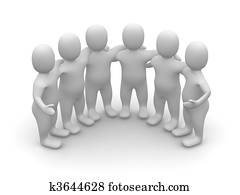 Group of friends. 3d rendered illustration. Group of friends. 3d rendered illustration.