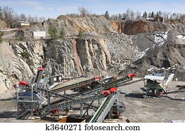 Mining in the quarry Mining in the quarry