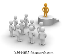 Speaker and audience. 3d rendered illustration. Speaker and audience. 3d rendered illustration.