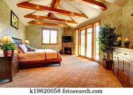 Tropical bedroom interior