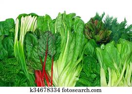 Various leafy vegetables