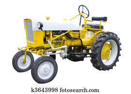 Yellow tractor