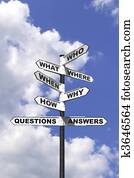 שאלות, ו, תשובות, תמרור, זקוף