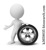 3d small people - wheel 3d small people - wheel