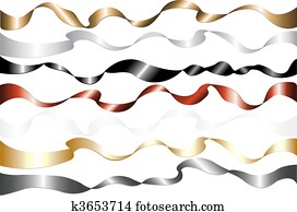 7 Colorful Metal Ribbons 7 Colorful Metal Ribbons