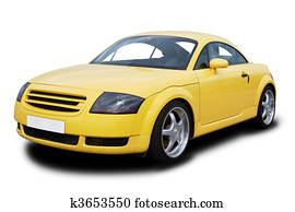 amarela, carro esportes