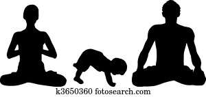 familie, yoga