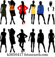 Silhouette fashion girls