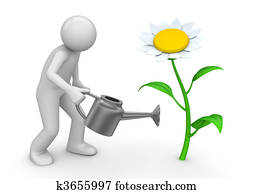 טבע, אוסף, -, גנן, עם, ריווי יכול