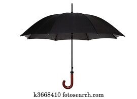 Black umbrella isolated Black umbrella isolated
