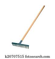 A cartoon drawing of a rake Stock Illustration | pgi0428 | Fotosearch