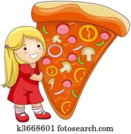 Girl with Pizza Girl with Pizza